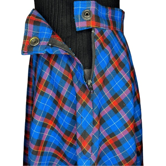 American Apparel Plaid Mini Skirt (90s tartan red blue) - Picture 5 of 9